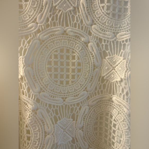 Banana Republic Ivory Circle Lace Sleeveless Top, Size Small - Picture 2 of 7